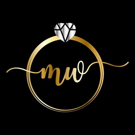 Premium Vector Monograms Wedding Circle Handwriting Jewelry Logo