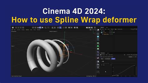 Cinema D How To Use Spline Wrap Deformer Youtube