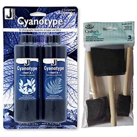 Jacquard Cyanotype Sensitizer Set Photo Blueprints On Paper And Fabrics