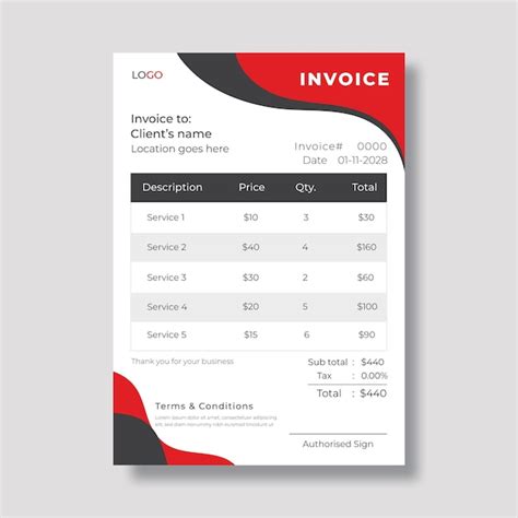 Premium Vector Modern Elegant Invoice Design Vector Template