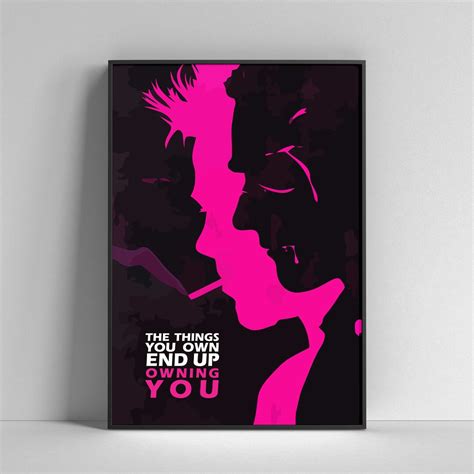 fight club  poster  quote etsy