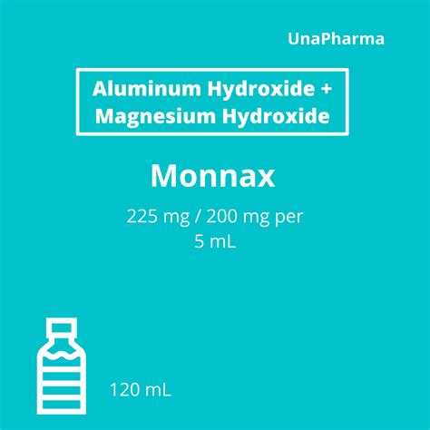 Monnax Aluminum Hydroxide Magnesium Hydroxide Mg Mg Per Ml