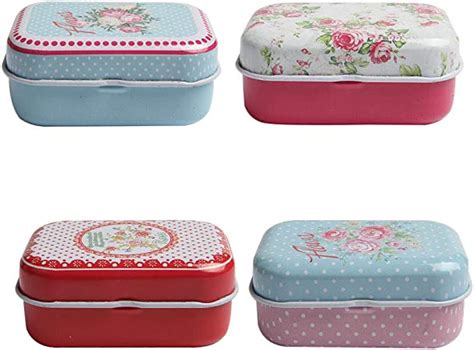 Amazon Ximimark Pcs Mini Flower Tin Trinket Jewelry Coin Box