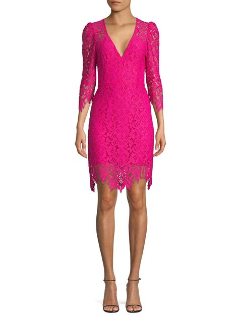 Lyst Nanette Lepore Womens Late Night Lace Sheath Dress Pink In Pink