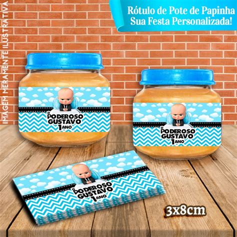 R Tulos Adesivos De Potes Papinha Poderoso Chefinho Shopee Brasil