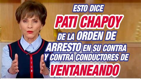 Paty Chapoy Hablo De La DENUNCIA Que Hay En Su Contra Y Contra Su