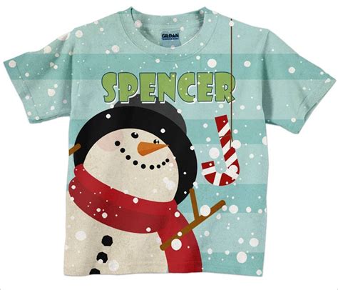 Snowman Shirt Personalized Christmas Tshirt Childrens Etsy