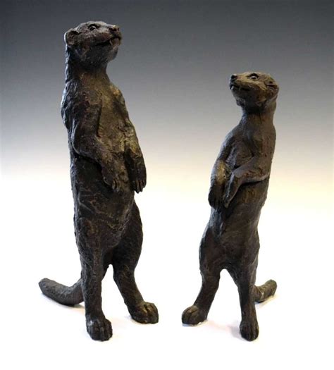 Lot 273 Suzie Marsh Two Bronzed Meerkat