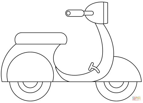 Descubrir 82 Imagen Dibujos Scooter Para Colorear Viaterra Mx