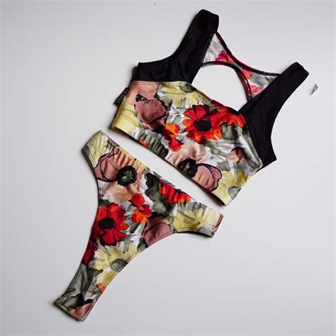 90s Ultra High Cut Thong Bralette Bikini Aerobic Set Gem