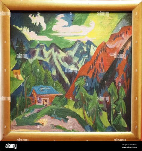 The Klosters Mountain Oil On Canvas 1922 Creator Ernst Ludwig