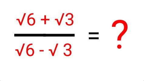 Nice Square Root Math Simplification Problem YouTube