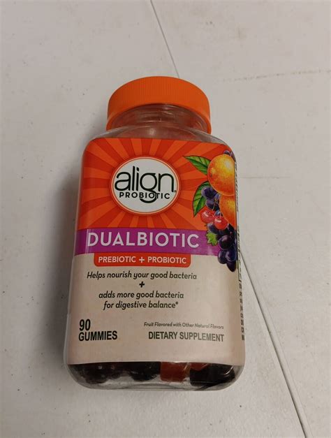 Align Dualbiotic Prebiotic Probiotic Supplement Gummies Count