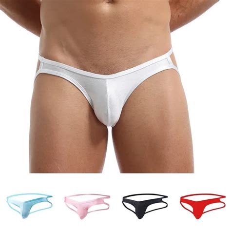 Bikini Hombre Calzoncillos Bulto Bolsa Nalgas Hueco Doble Tanga M L Xl