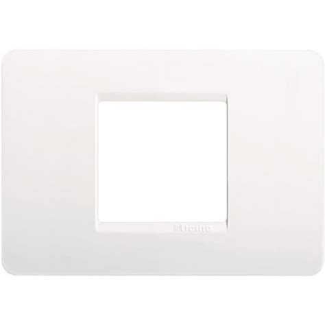 Placa embellecedora Màtix de color Blanco 2 módulos centrados