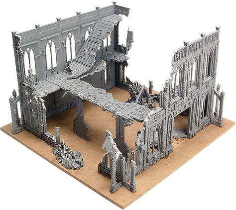 A Model Of An Old Building Made Out Of Metal