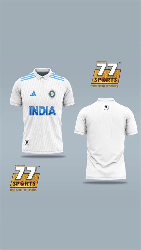 INDIA TEST JERSEY 2023- HALF SLEEVES - 77sports - Best sports shop in ...