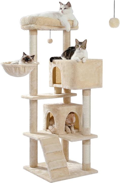 Pequlti Cat Tree For Large Cats With Large Top Perch Cm