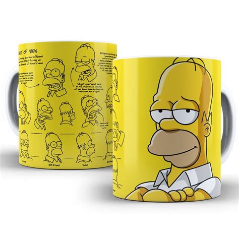 Caneca Simpsons Homer Porcelana 325ml Shopee Brasil