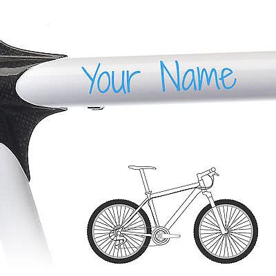 2 x Custom Bike Name Stickers For Cycle Frame - Kids Style | eBay