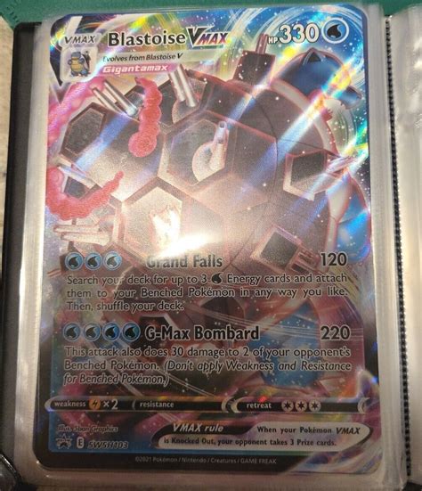 Pokemon TCG Blastoise VMAX SWSH103 JUMBO Black Star Promo Card Values