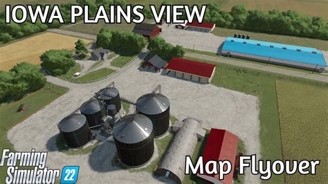 IOWA PLAINS VIEW Mod Map Farming Simulator 22 Flyover PC ONLY