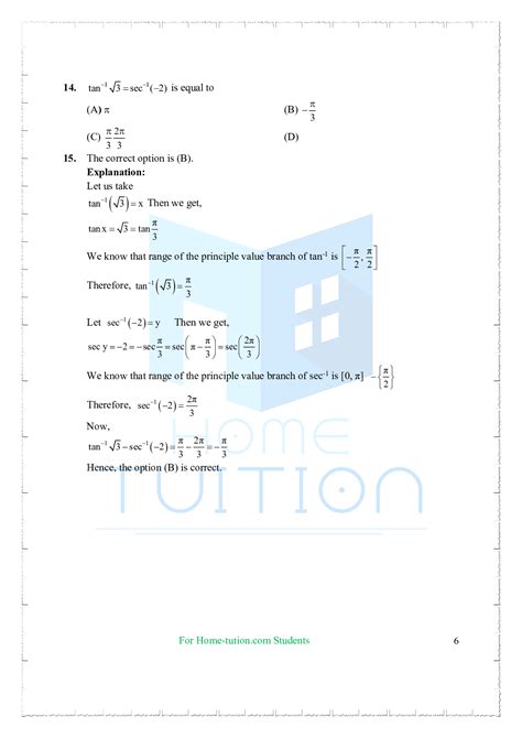 Ncert Solutions For Class 12 Maths Chapter 2 Inverse Trigonometric