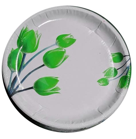 Round Printed Disposable Paper Plate For Event And Party Supplies