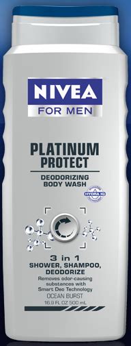 Freebie Alert Nivea For Men Platinum Protect 3 In 1 Body Wash The