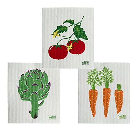 Wet It Swedish Dishcloth Set Vegetables Set Of Pricepulse