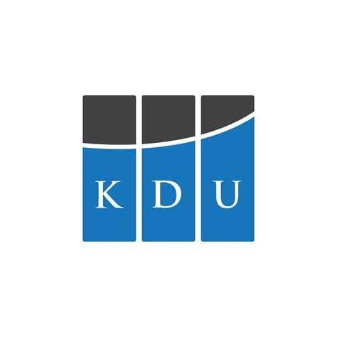 Kdu Letter Logo Design On White Background Kdu Creative Initials