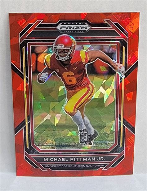 Michael Pittman Jr 2023 Panini Prizm Draft Picks Red Ice 76