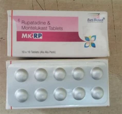 MK RP Rupatadine Montelukast Tablets 10mg 10 X 10 Prescription At