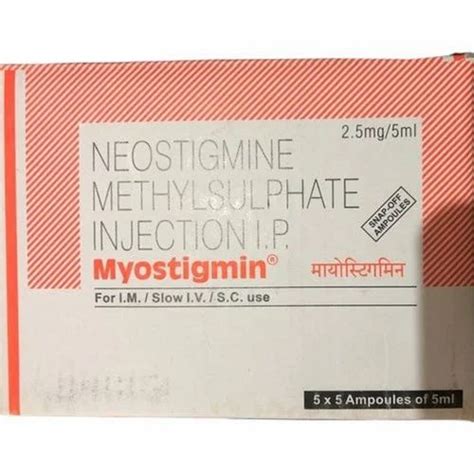 Neostigminemyostigmin 25mg Injection At ₹ 100vial Tunki Surat