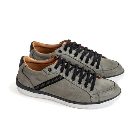 Zapatilla Urbana Platinum Zap Cuero Vacuno Gris Patinado