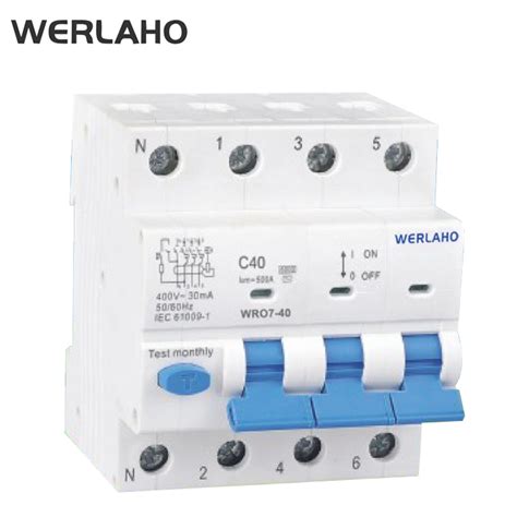 WR07 40 Residual Current Circuit Breaker With Over Current Protection