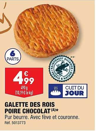 Promo Galette Des Rois Poire Chocolat Chez Aldi Icatalogue Fr