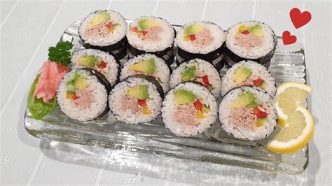 Tuna Sushi Easy And Tasty Recipe Youtube