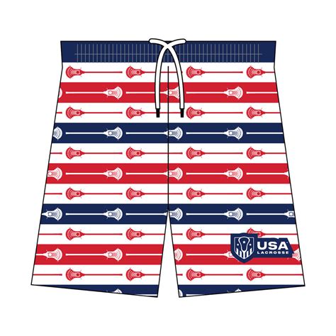 Adult S Usa Lacrosse Stripe Shorts Usa Lacrosse Shop