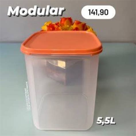 Modular Quadrado TUPPERWARE Laranja Shopee Brasil