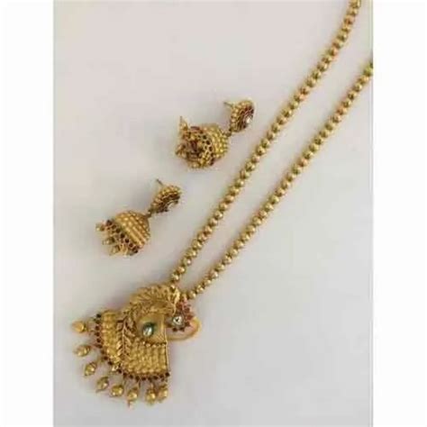 100 Golden Ladies Stylish Brass Pendant Set At Rs 1200 Piece In Surat