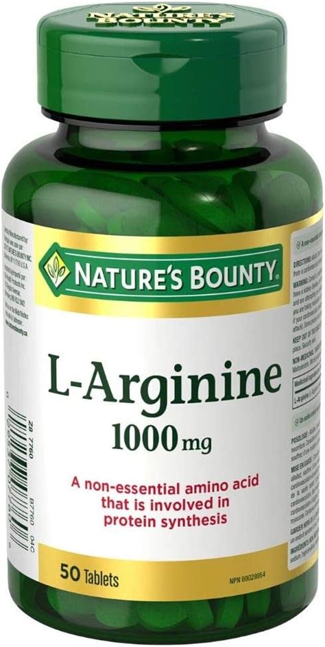 Nature S Bounty L Arginine Supplement Involved In Protein Synthesis