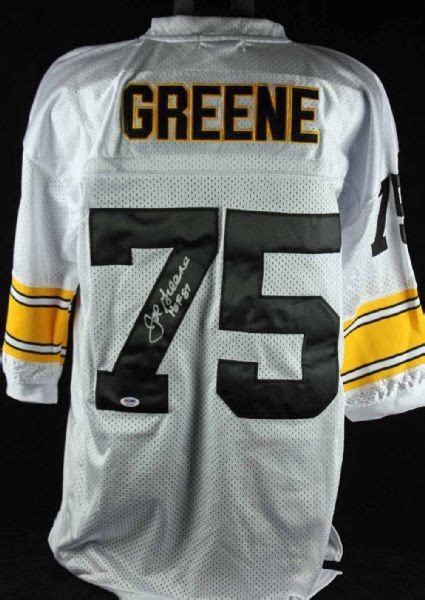 Lot Detail Mean Joe Greene Signed Mitchell And Ness Throwback Model Steelers Jersey Psadna