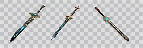 Premium Psd 3d Fantasy Sword Soft Smooth Lighting