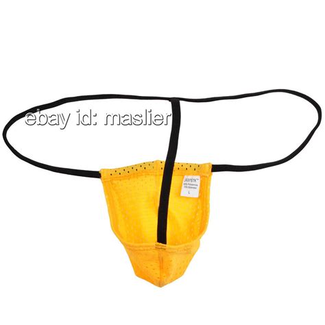 Men S String Micro Breathable Sexy Bikini G Strings Male Thong Underwear Tanga Ebay