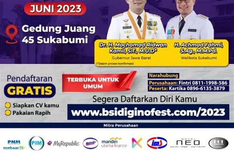 Catat Tanggalnya Disnaker Sukabumi Menggelar Job Fair Bulan Ini