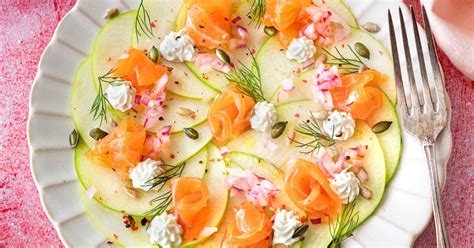 Recette Carpaccio De Pomme Verte Et Saumon Fum Marie Claire