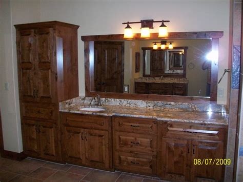 Knotty alder custom cabinets - Traditional - Bathroom - Austin - by ...