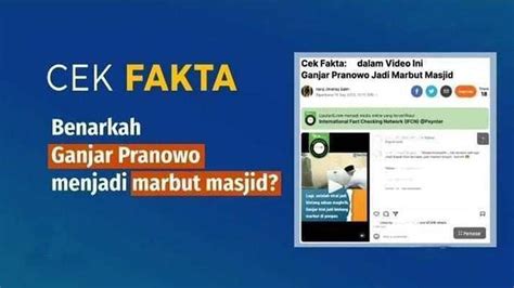 VIDEO Cek Fakta Beredar Di Media Sosial Video Ganjar Jadi Marbut