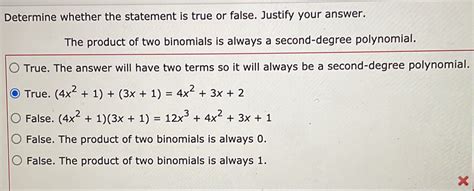 Determine Whether The Statement Is True Or False Justify Your Answer